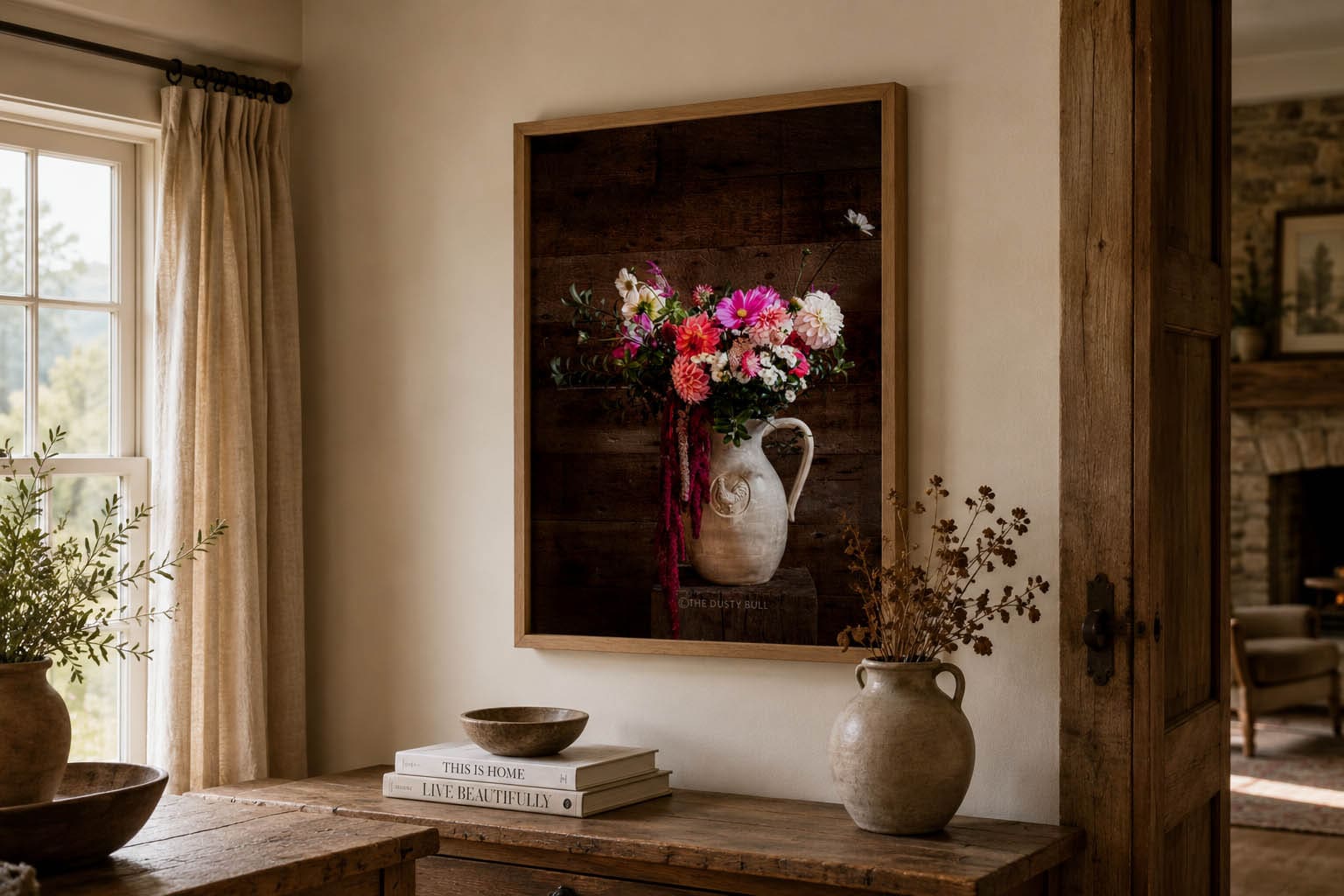 Vase print living room